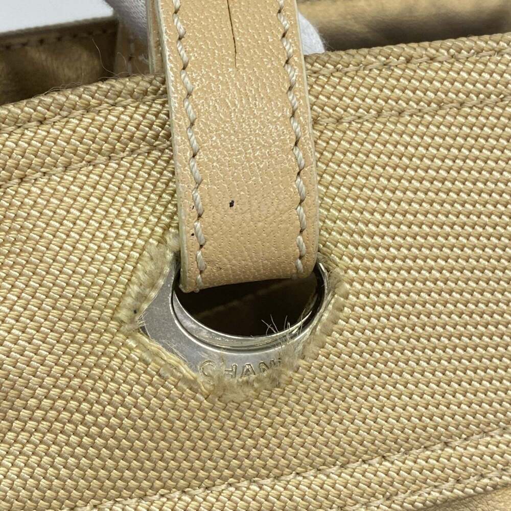 CHANEL Cream Coated Canvas Tote Bag - Picture 7 of 12